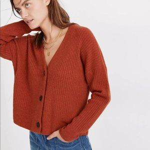 NEW Madewell Cameron Ribbed Cardigan Sweater